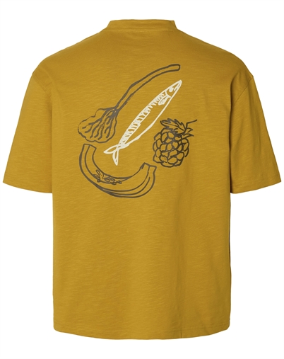 Selected - SLMRelaxemmet Graphic T-Shirt - Chai Tea